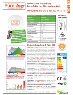 LED Pure-Z "miniGlobe" 4W E14 2